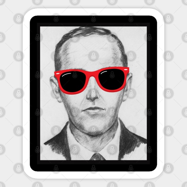 DB Cooper Bubble Sticker by @johnnehill